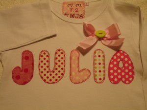 Camiseta Julia. Detalle
