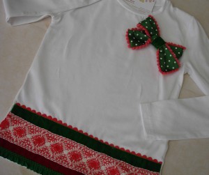 Camiseta coral y verde 3