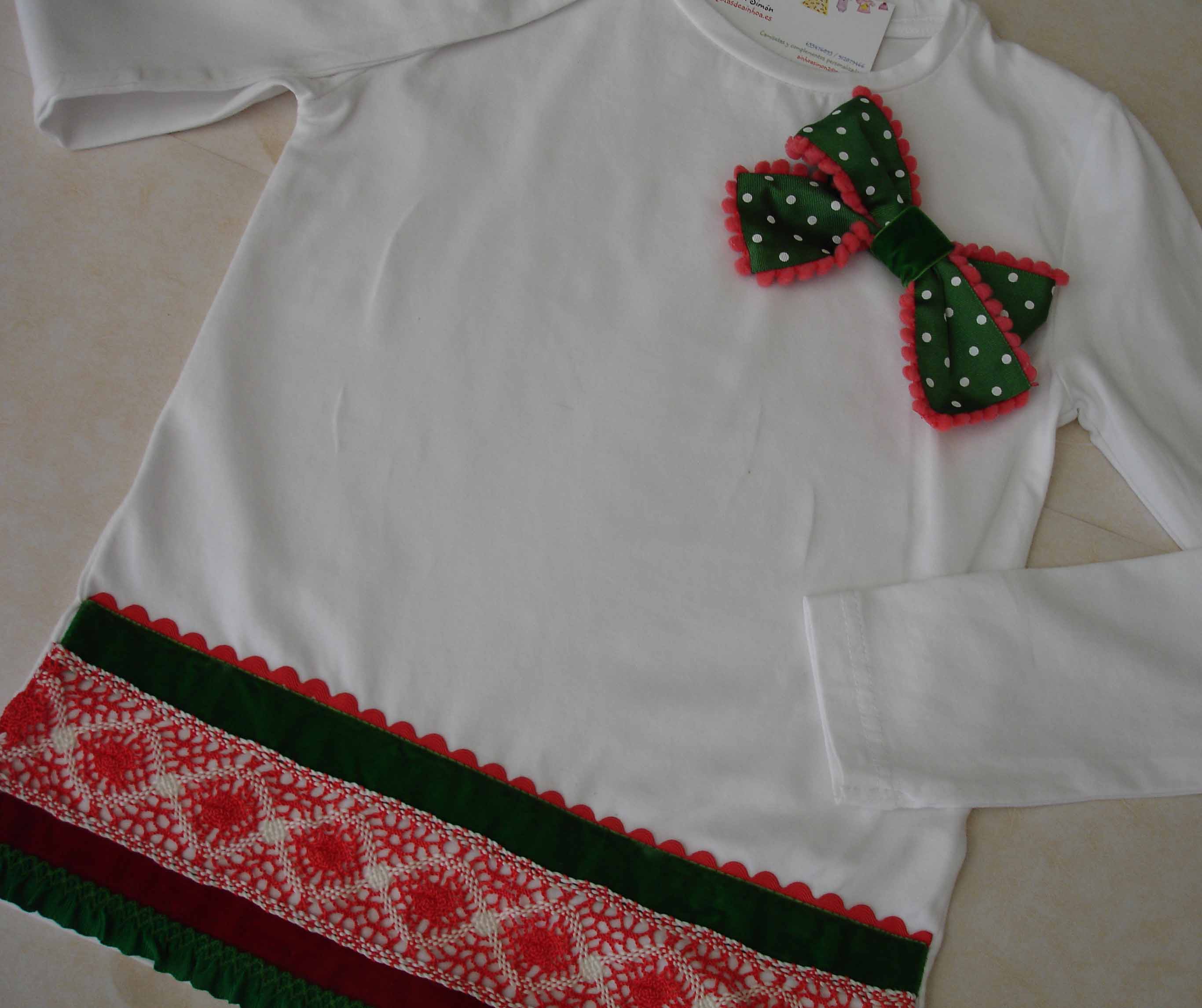 Camiseta coral y verde 3