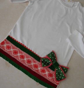 Camiseta coral y verde. 1