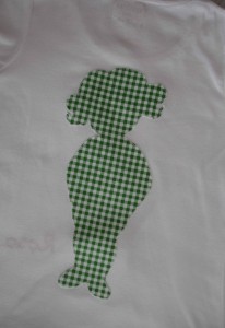 Camiseta muñequita Rosa. Trasera