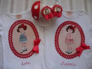 Camisetas y diademas Lola y Victoria
