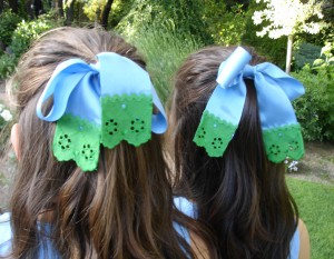 Lazos azul y verde.