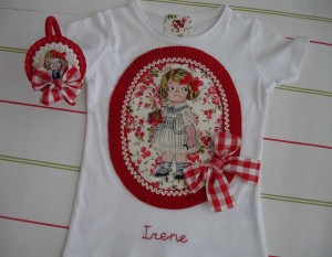 Camiseta y diadema muñequita Irene