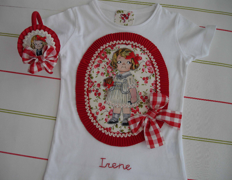 Camiseta y diadema muñequita Irene