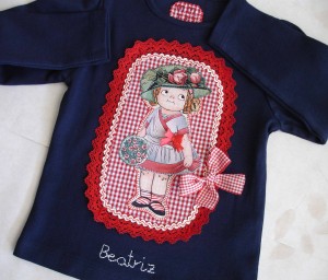 Camisetas Beatríz. Camiseta azul