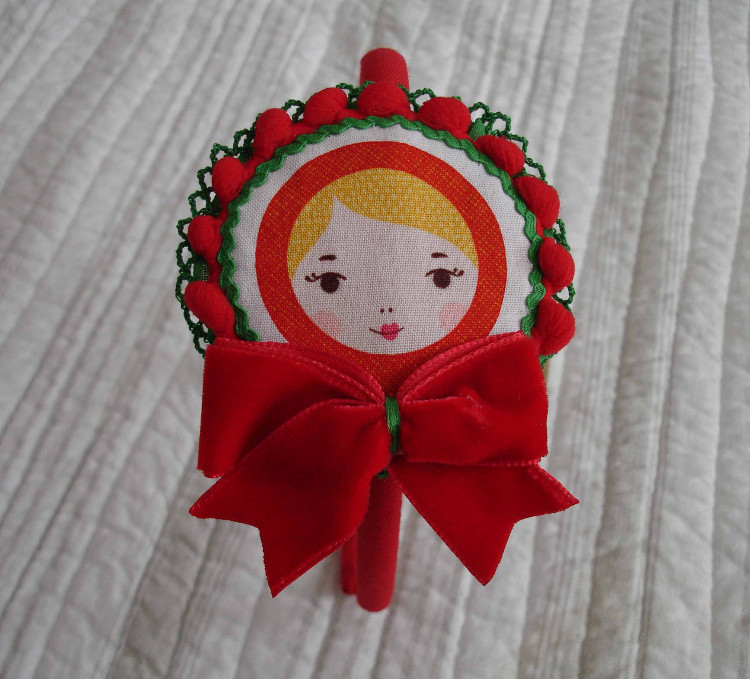 Chaqueta matrioskas Mari Paz. Diadema
