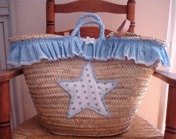 Capazo estrella azul Alba