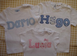 Camisetas Hugo, Darío y Lucía